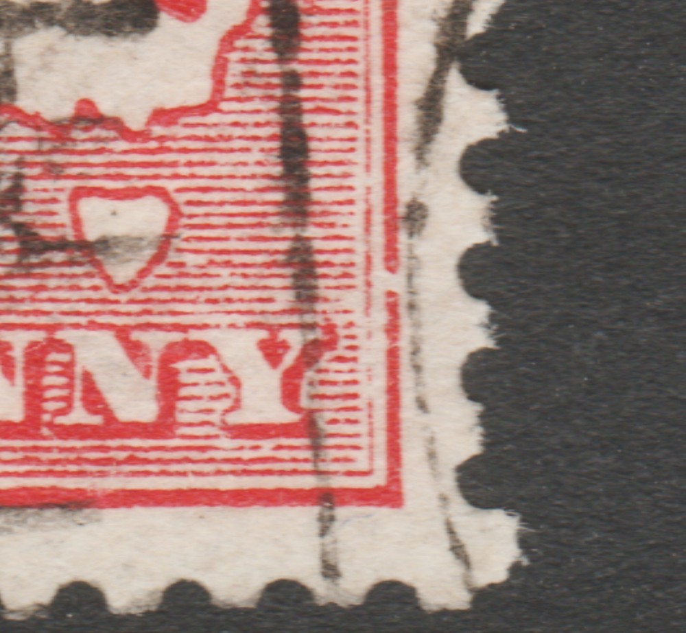 1913 KANGAROO FIRST WMK 1d RED ERROR "BROKEN RIGHT FRAME" BW 2AD