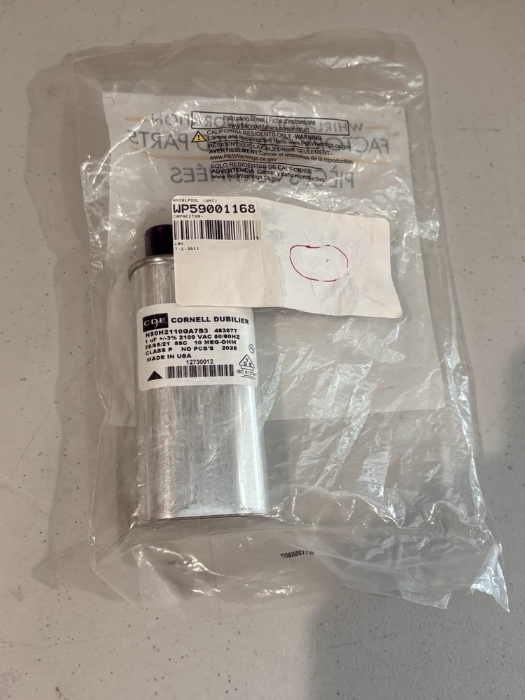 Whirlpool Microwave High-Voltage Capacitor WP59001168
