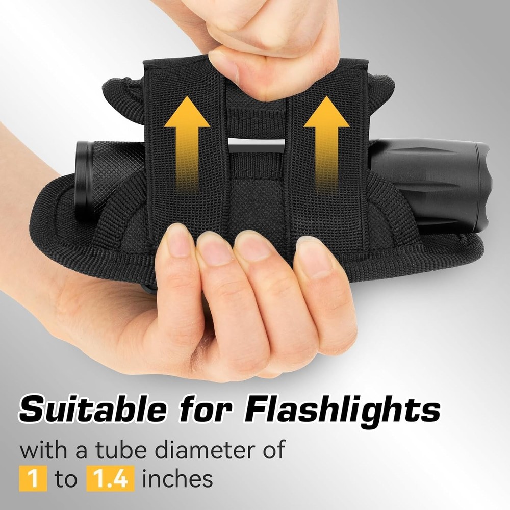 Tactical Flashlight Holster, Rotatable Duty Belt Flashlight Holder, 1000D Nyl...