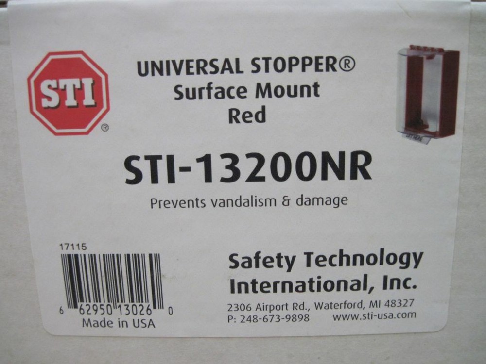 STI STI-13200NR Universal Stopper Surface Mount Red