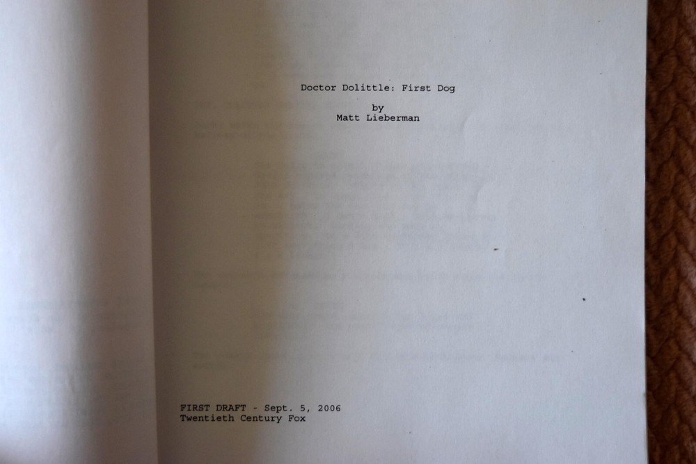 Matthew Liberman UNT. Dolittle Project A Original Script First Draft