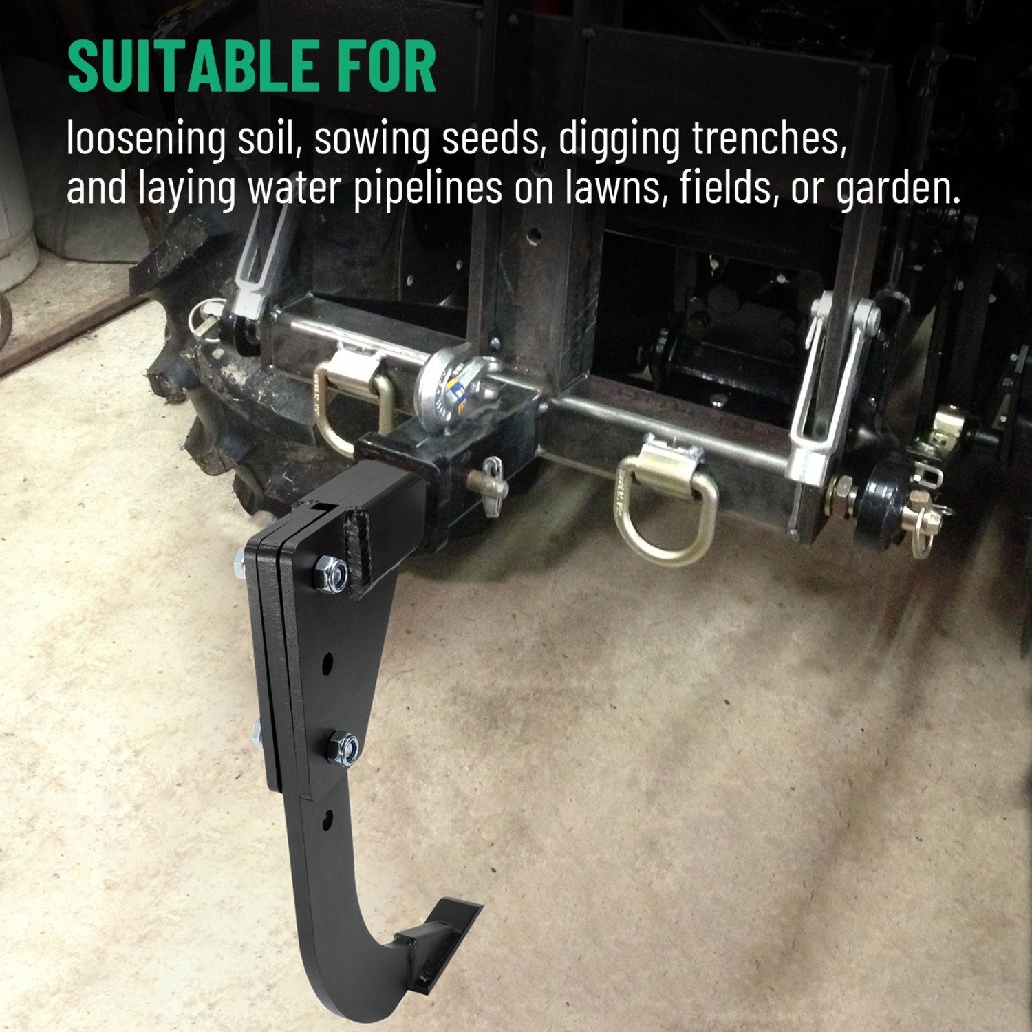 Hitch Mounted Trencher Heavy Duty Subsoiler Hitch Lawn Ripper for ATVUTV Tractor