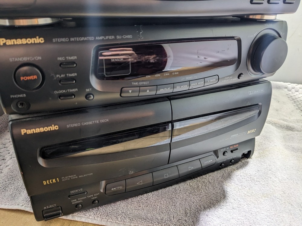 Panasonic Tuner/Compact Disc Changer SL-CH80 + Cassette Deck/Amplifier SU-CH80