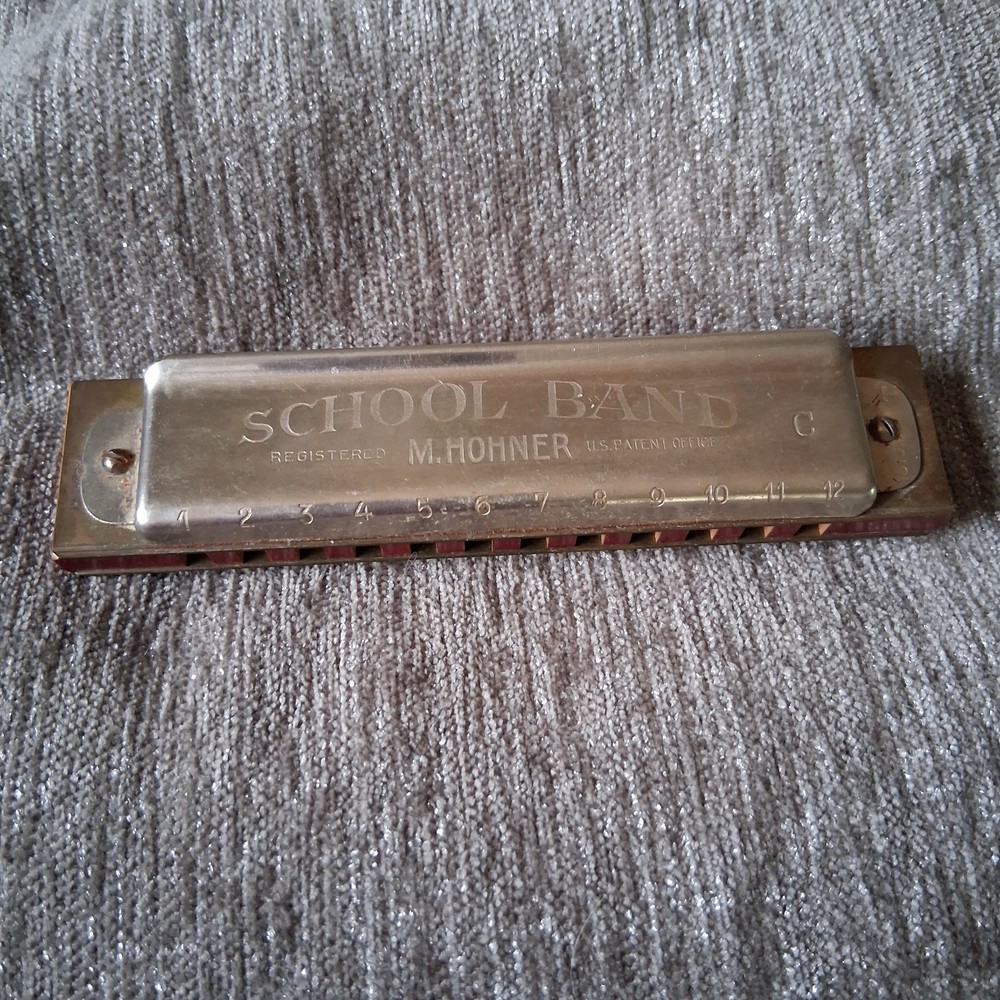 Vintage M Honer Echo Harmonica school band C