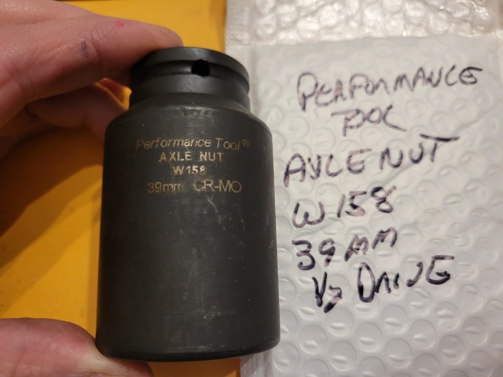 PERFORMANCE TOOL AXLE NUT W158 39 MM SOCKET  -NICE