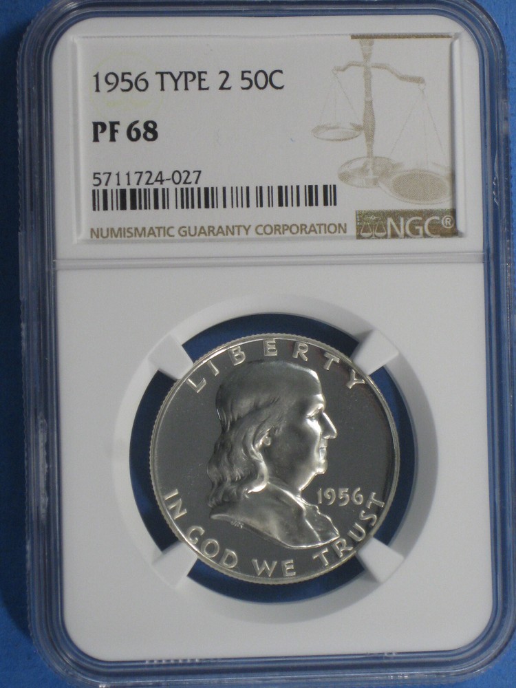 1956 Proof Franklin Half Dollar NGC PF 68  #24-027