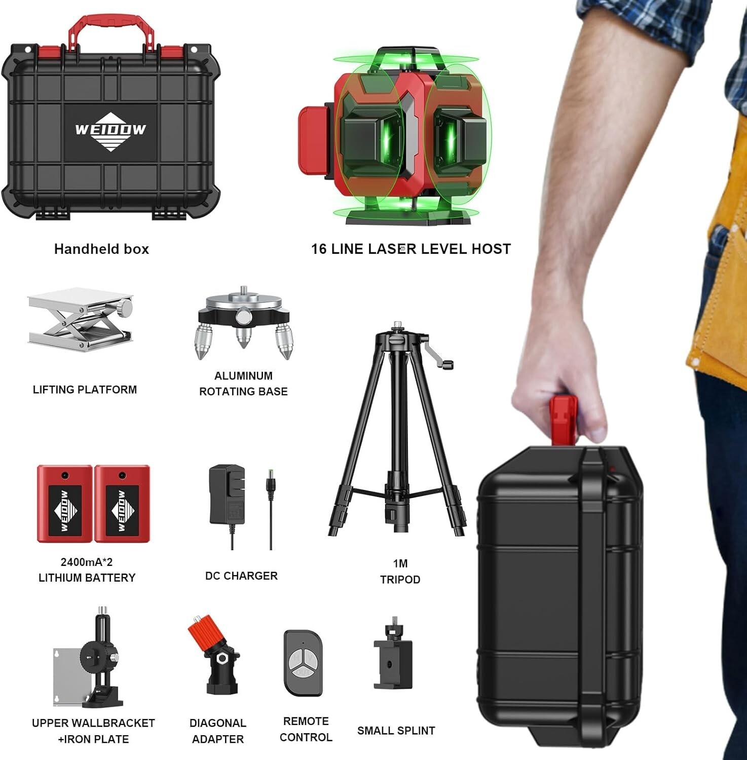 Laser Level 360 Self Leveling with Tripod for Construction Projects