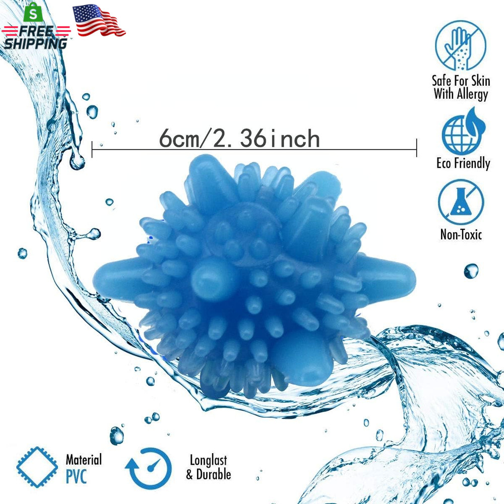 Washer Balls,Reusable Tangle-Free Eco-Friendly Laundry Scrubbing Balls,Solid Col