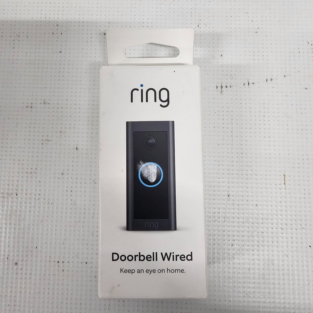 Ring Video Doorbell Wired Black Two-Way Talk (open box missing tool)