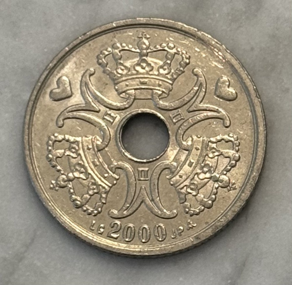 2000 Denmark 5 Kroner - AU - About Uncirculated