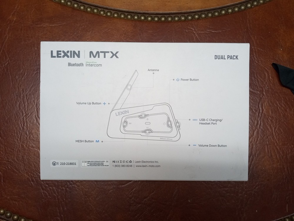 Lexin MTX Bluetooth Intercom Dual Pack (BRAND NEW NEVER USED)