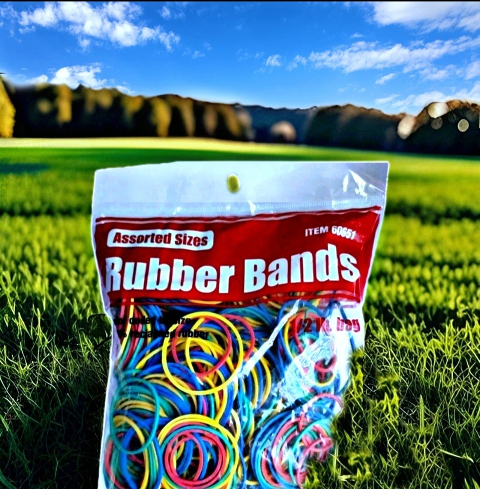 1/2 lb. Rubber BandsAssorted Sizes Multicolor