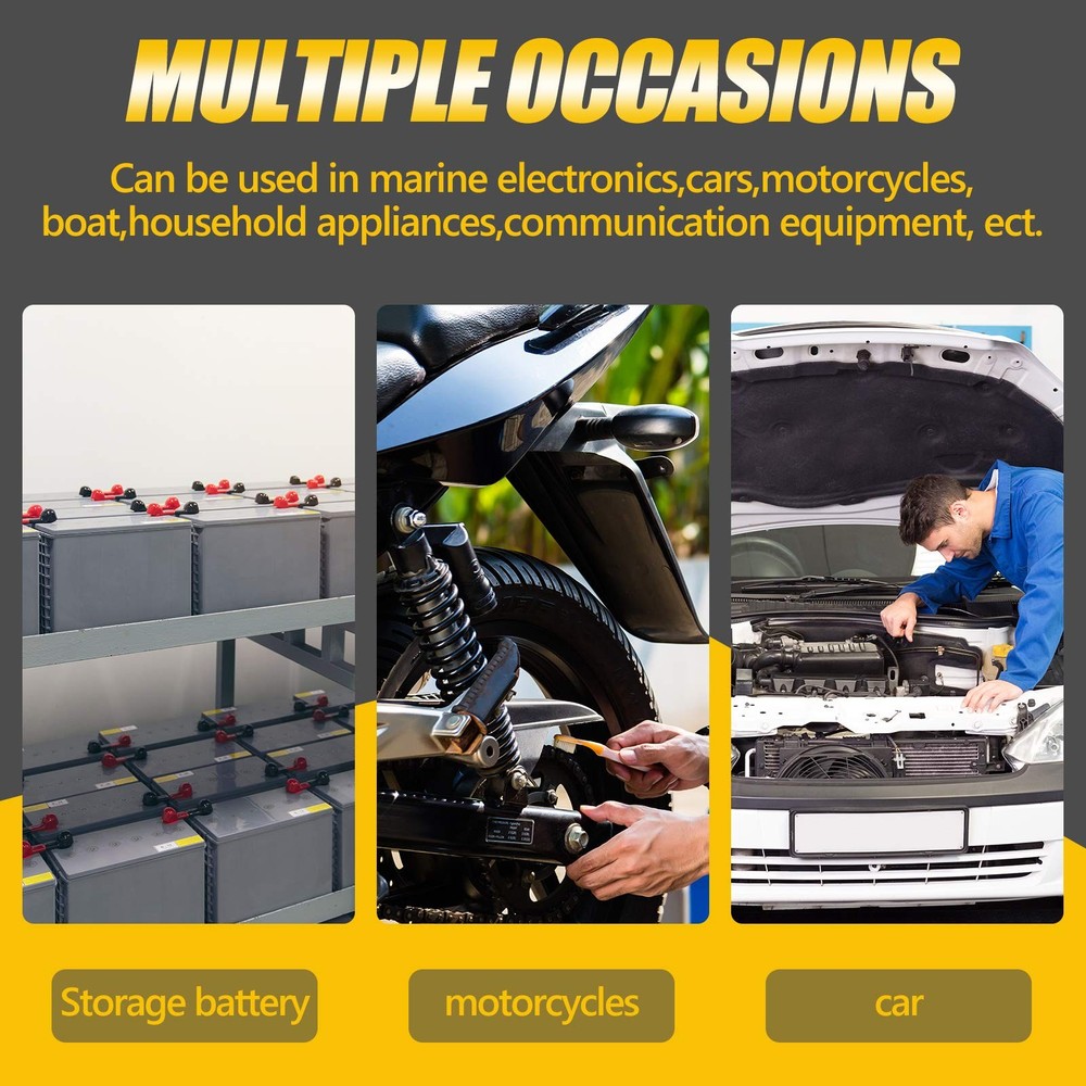 4 Pieces Battery Terminal Covers Insulating Protector...