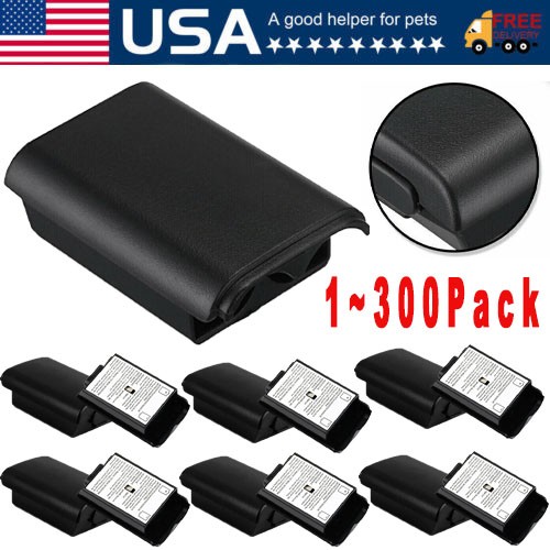 AA Battery Back Cover Case Shell Pack For Xbox 360 Wireless Controller Black Lot
