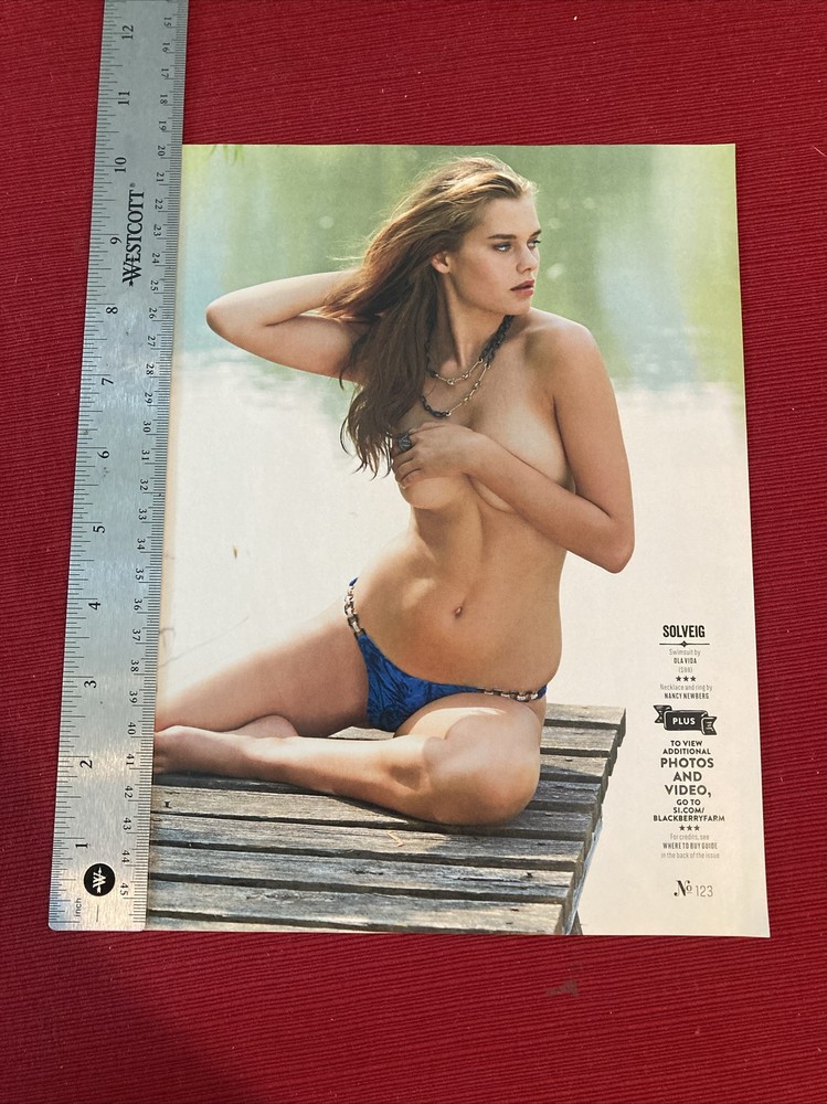 Supermodel Solveig Sexy Bikini 2015 Print Pinup