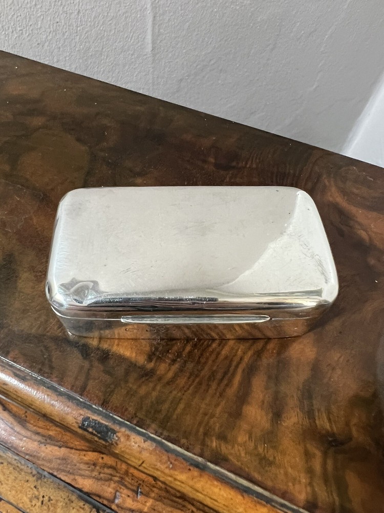 ANTIQUE HALLMARKED SOLID STERLING SILVER SNUFF BOX Cigarette Victorian Case