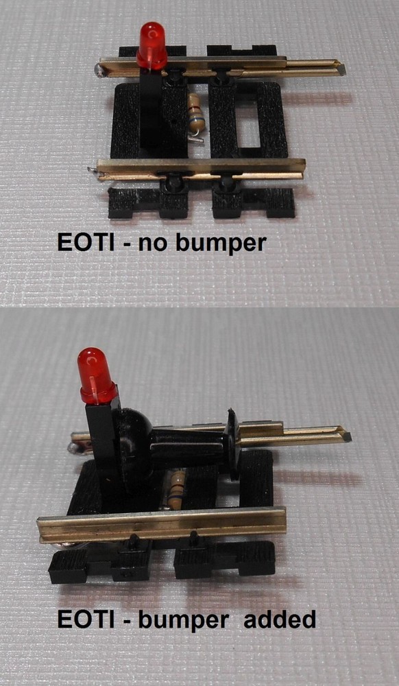 HO Scale RED LED Lighted End of Track Indicator / Bumper Code 100 NS Track
