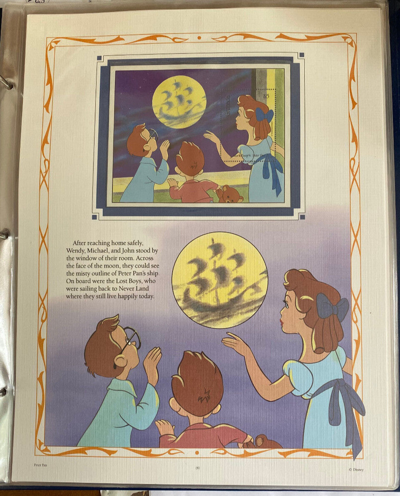 PETER PAN DISNEY 6 PANELS GRENADA 10 STAMPS