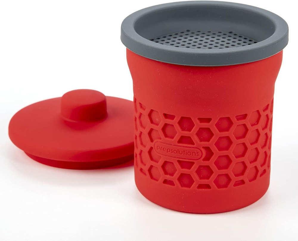 Prep Solutions Heat-Resistant Silicone Grease Strainer & Keeper - 2 Cup Capacity