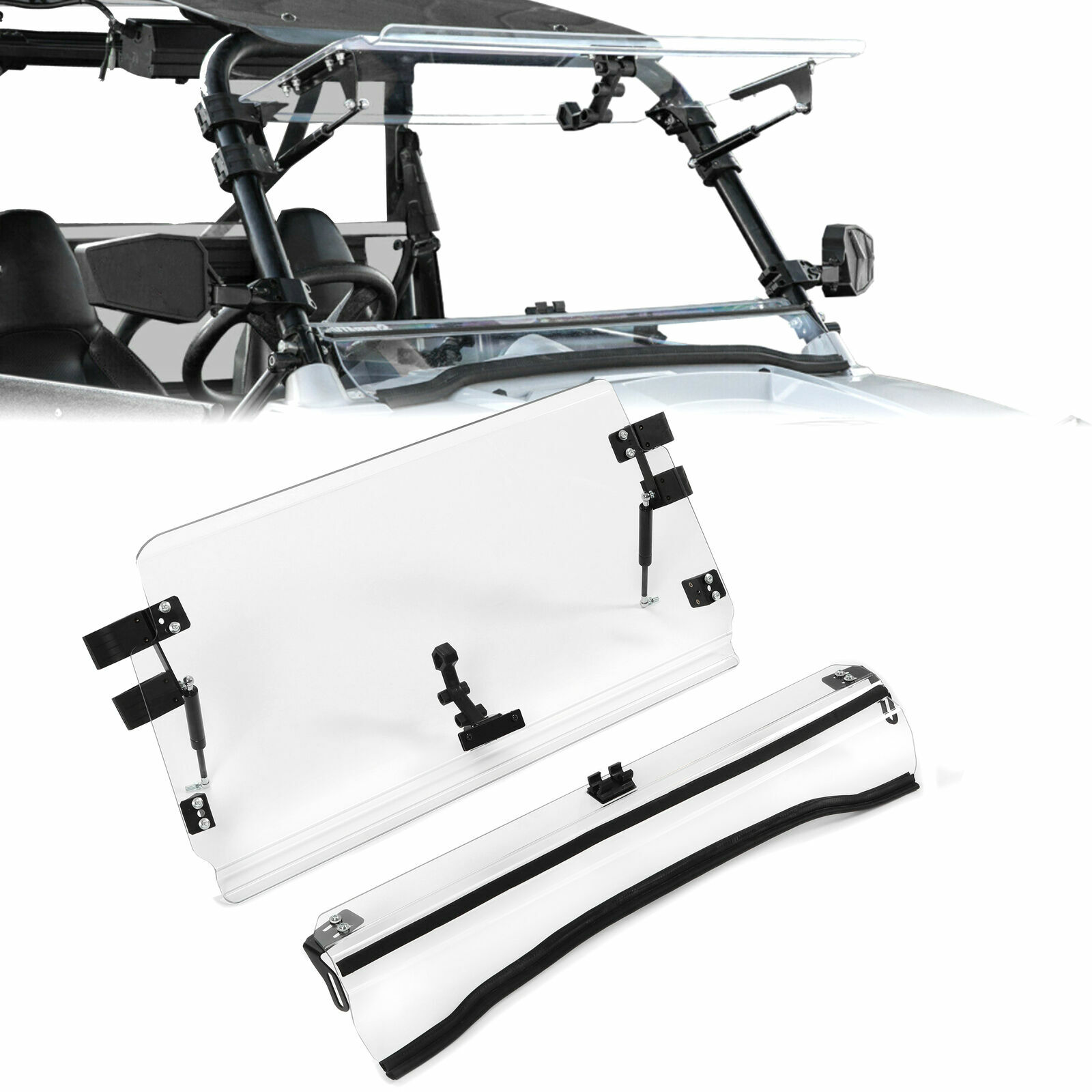 Scratch Resistant Flip Windshield For Polaris RZR 800 / 4 800 / S 800 2008-2014
