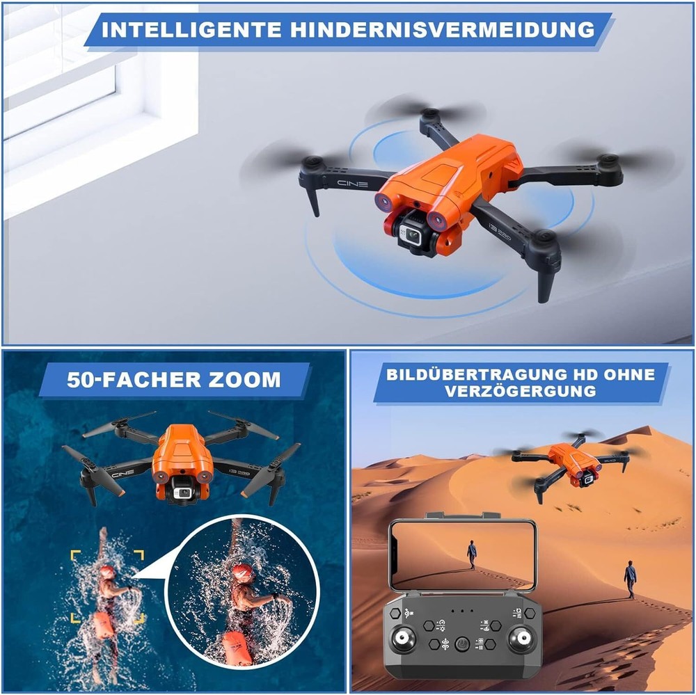 i3 PRO Foldable RC Drone 4K HD FPV Camera Obstacle Avoidance Quadcopter +Battery