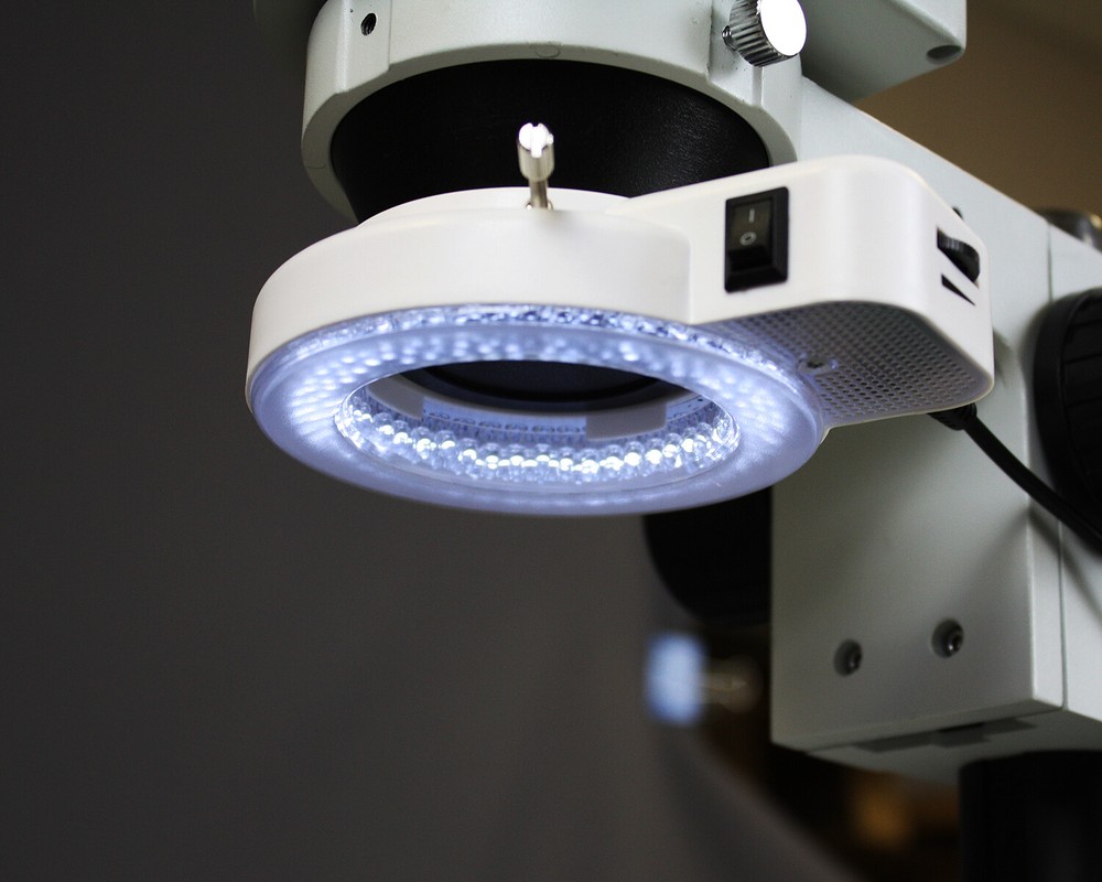 Parco 3.5X-90X Binocular Zoom Stereo Microscope with 144-LED Ring Light