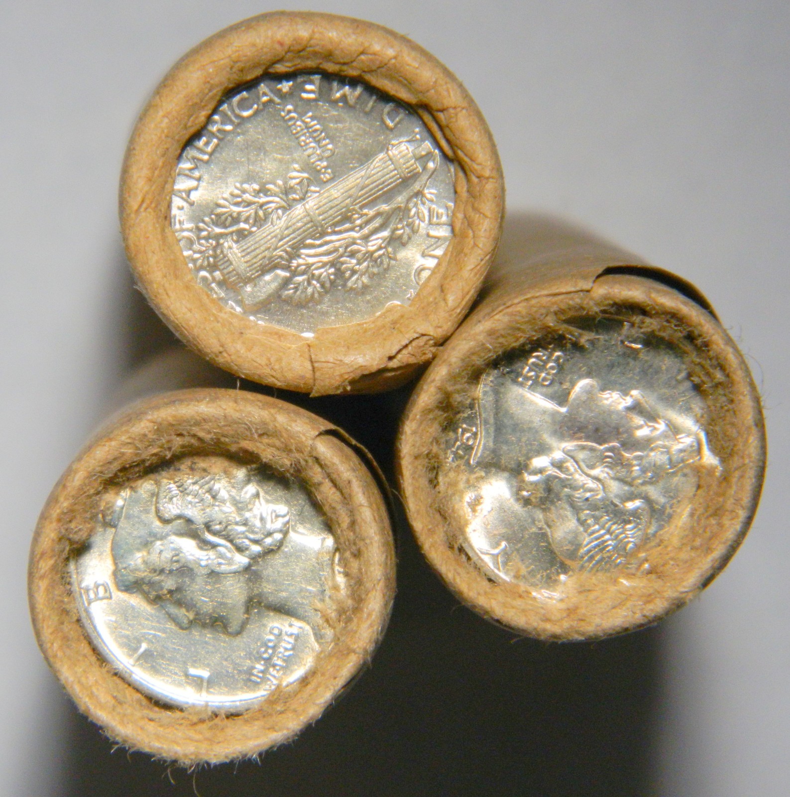 BU Mercury Dime / BU Wheat Ends ~ Wheat Penny Lincoln Cent Roll ~ Estate Coins
