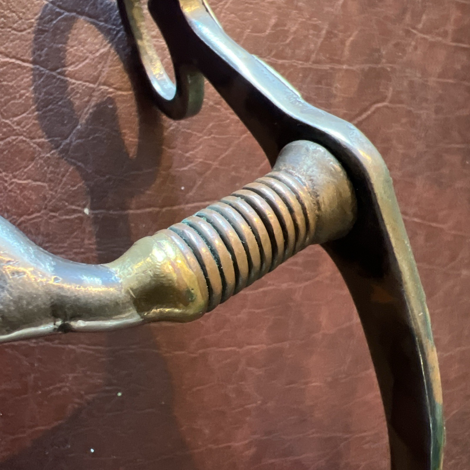 Vintage Hand Crafted Western Horse Bit Brass Copper Silver RARE FIND