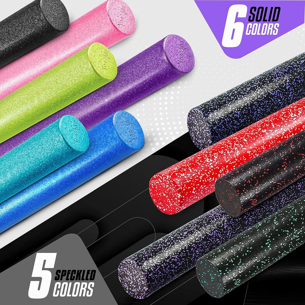 High-Density EPP Round Back Roller Foam, Exercise Foam Roller for Yoga, Pilat...