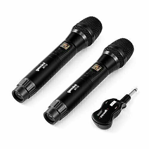 Gemini GMU-M200 Pro Dual Bluetooth Wireless Microphone Handsets w Adapter