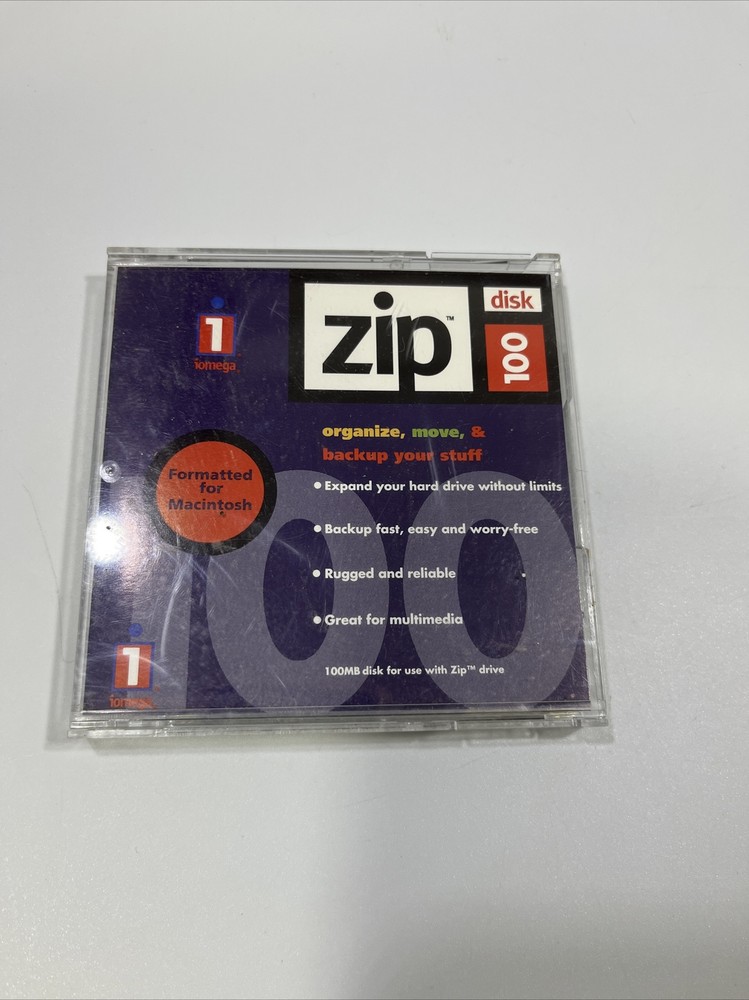 iomega Zip 100 Disk Formatted for Macintosh EUC