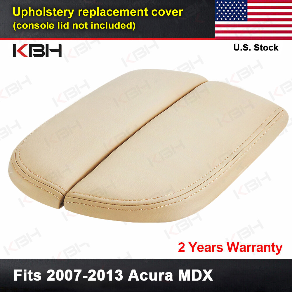 Fit 2007-2013 Acura MDX Leather Center Console Lid Armrest Cover Beige Parchment