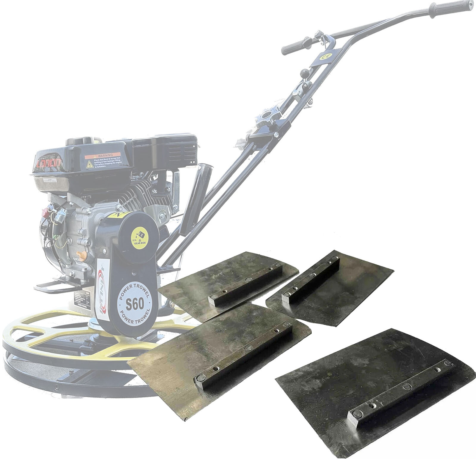 Power Trowel Blade (pk 4)  8-1/2” X 4-7/8” For 24” Surface Finishing Machine