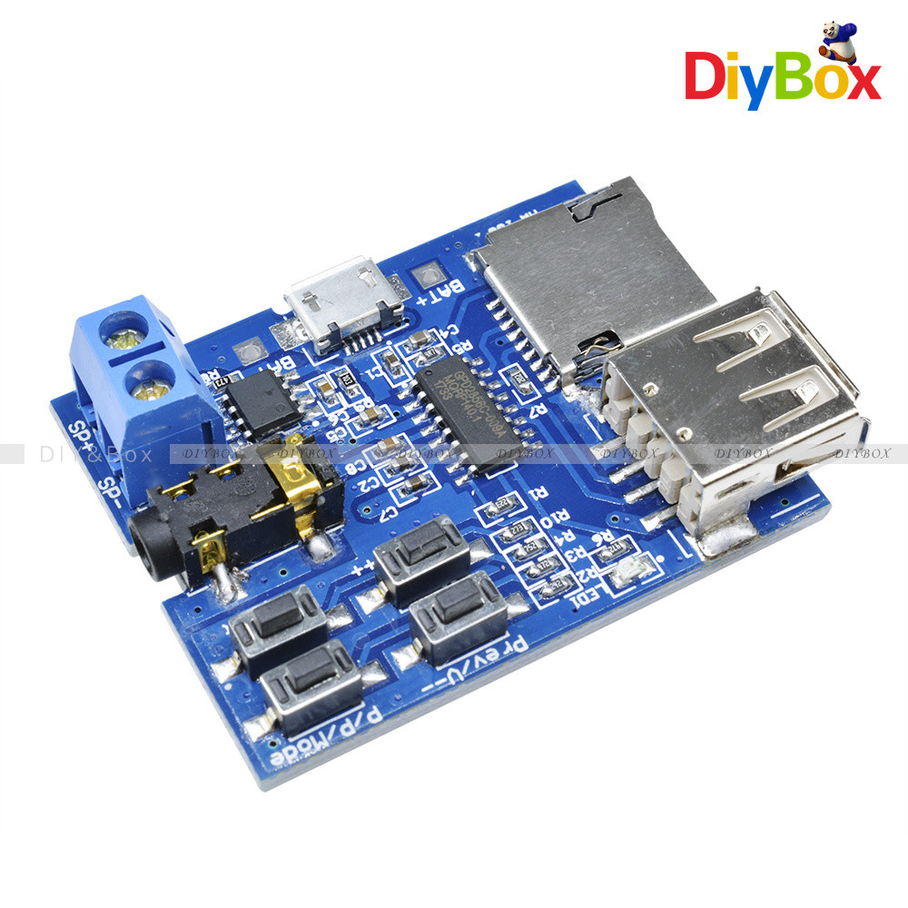 TF card U disk MP3 Format decoder board amplifier decoding audio Player module D
