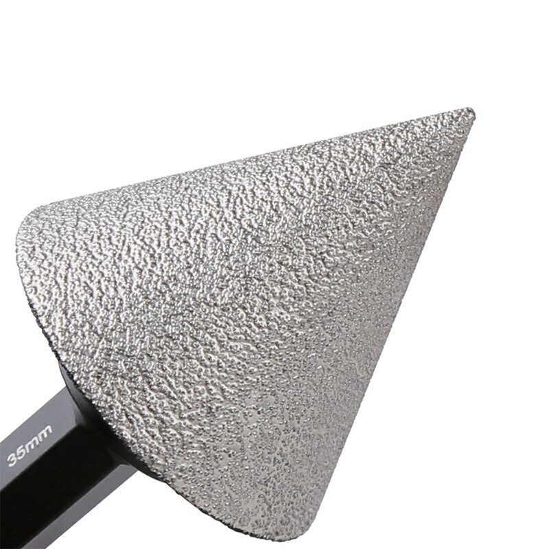 1-3/8" 35mm Diamond Chamfer Countersink Finger Cone Milling Drill Bit Hex Shank