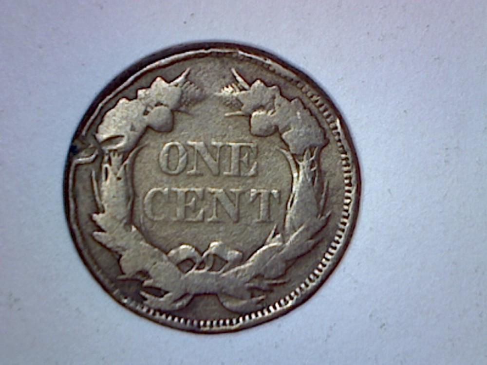 1857 FLYING EAGLE CENT CLASHED DIE