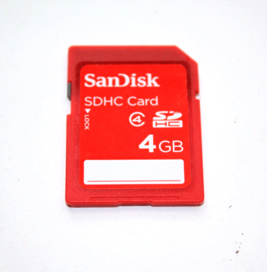 SanDisk 4GB SDHC Card Red Class 4 Work