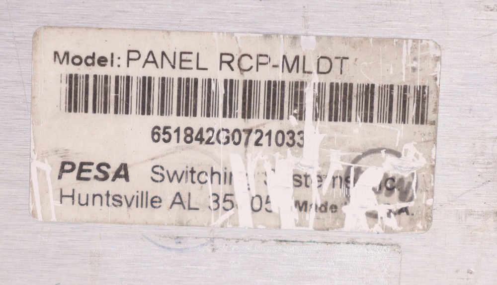 Pesa Systems Router Control Panel RCP-MLDT for Video Routers