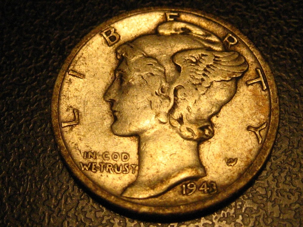 1943-S 90% Silver Mercury Head Dime
