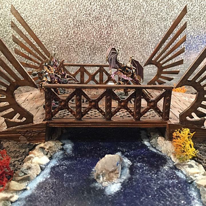 River Bridge Warhammer 40k Dungeons & Dragons Paint Ready for Tabletop Games