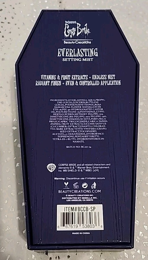 Tim Burton's CORPSE BRIDE - "EVERLASTING" - Setting Mist - 3.3 oz - New In Box