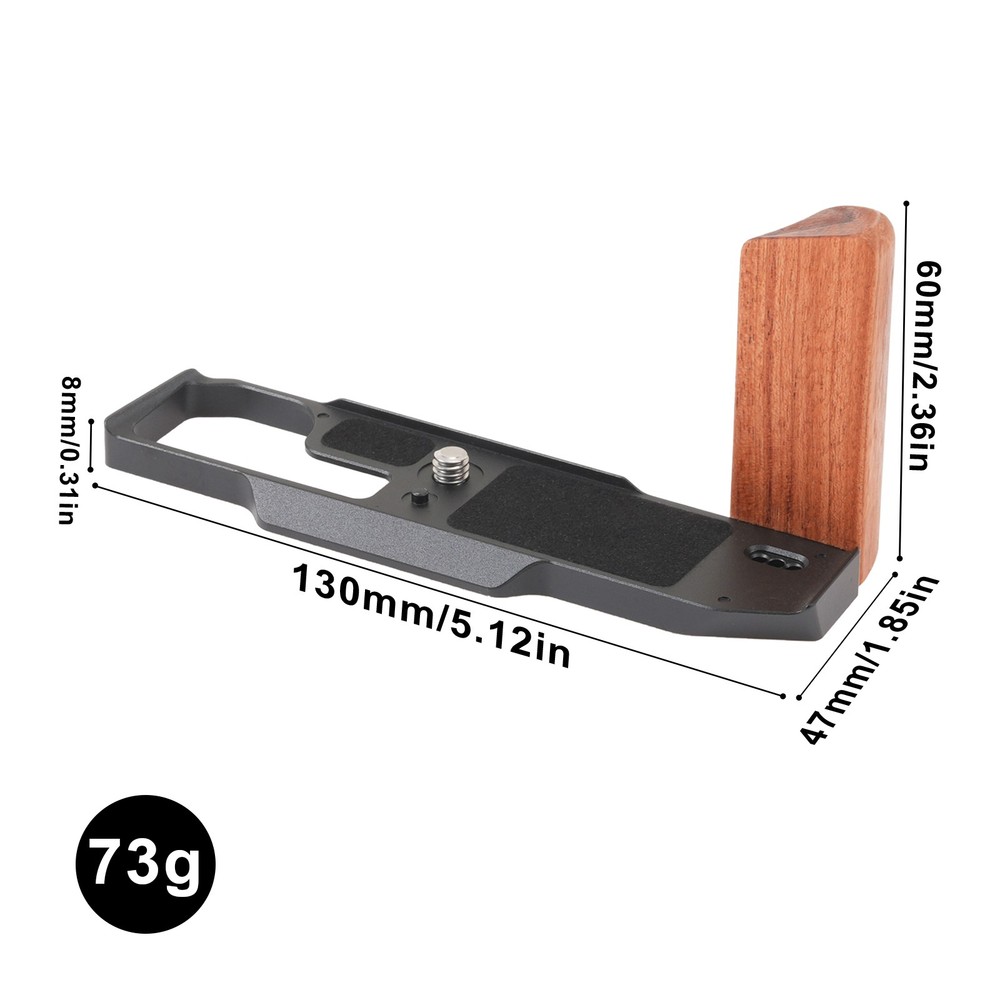 Wooden Handle Grip Quick Release QR L-Bracket For Sigma BF Mirrorless Camera