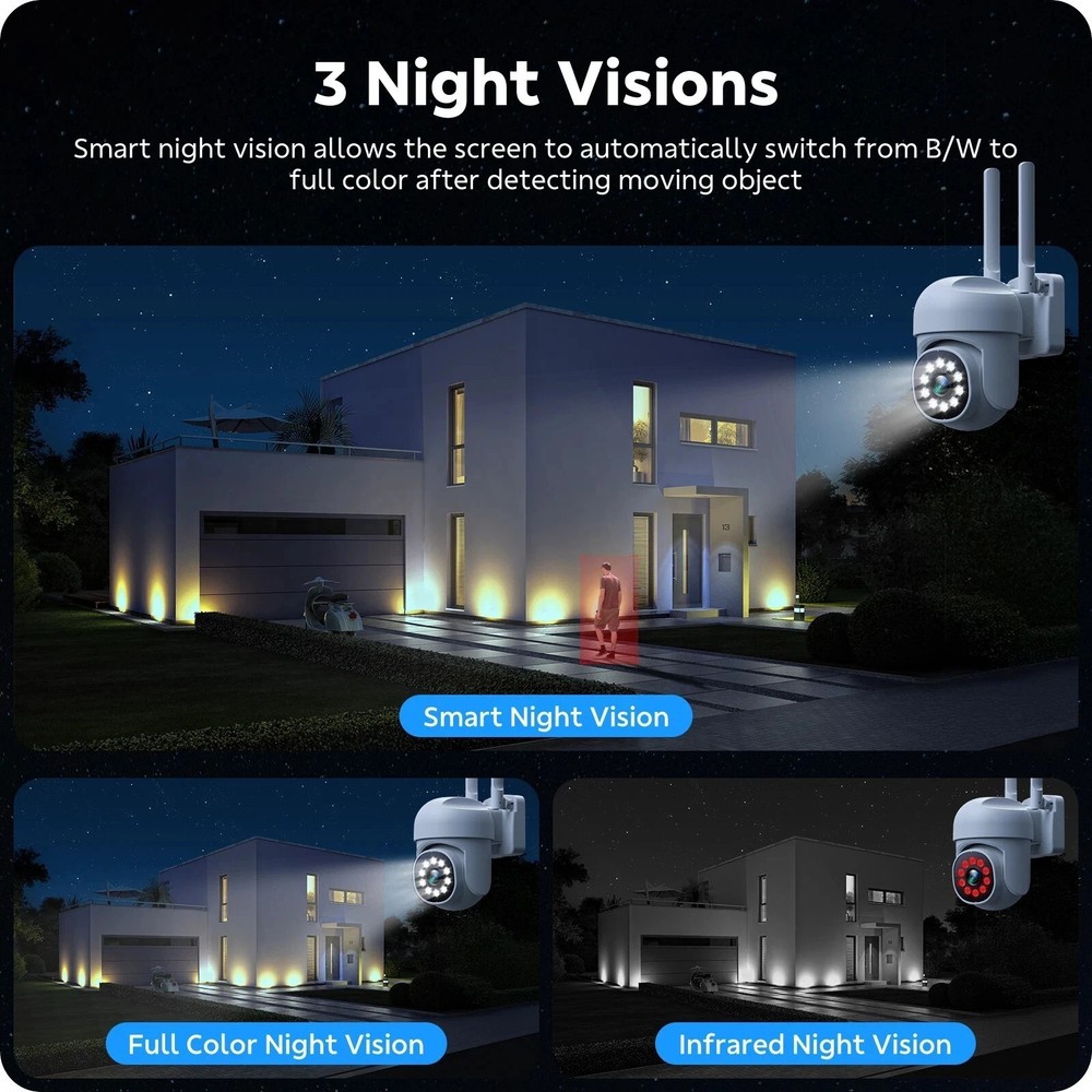 Wi-Fi Pro Wireless Security Camera System 2MP 4MP Plug-in Camera Indoor Outdoor