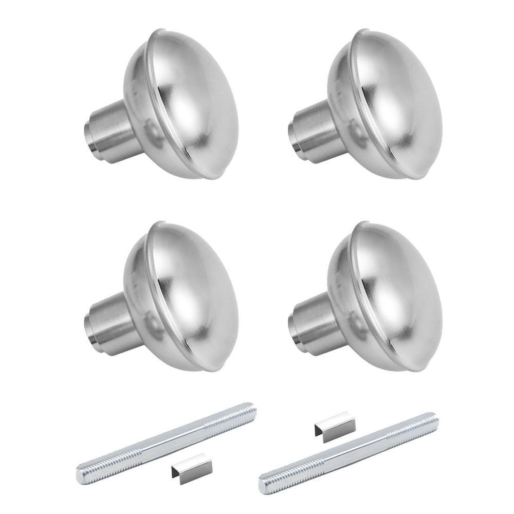2 Pack Brushed Nickel Door Knob Set with Spindle, Old Style Door Knobs Replac...
