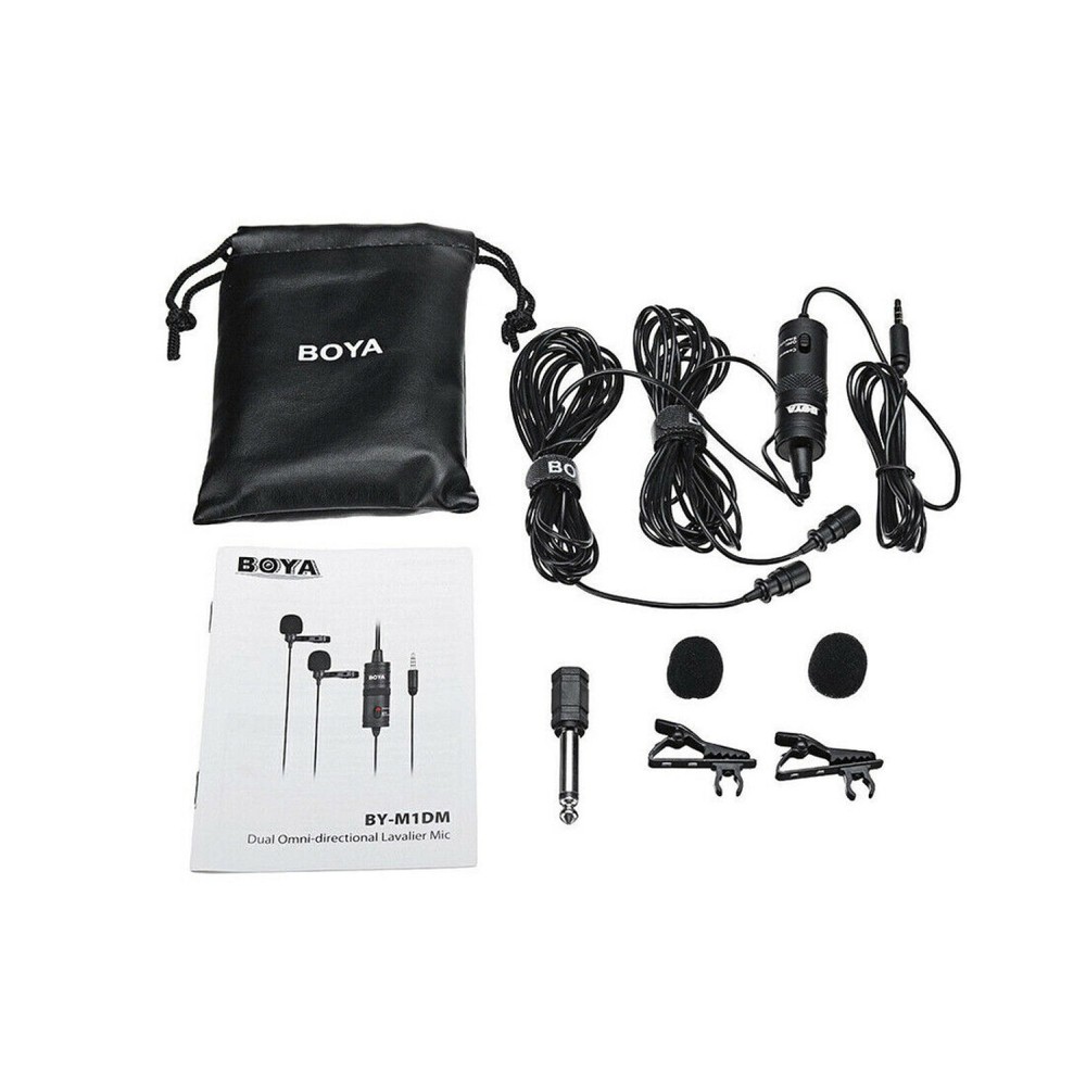BY-M1DM Dual Omni-directional Lavalier Microphone For Android Smartphone D