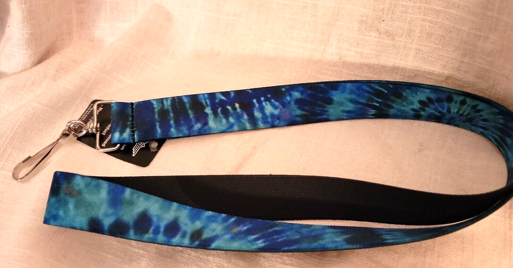 BLUE TIE DYE LANYARD