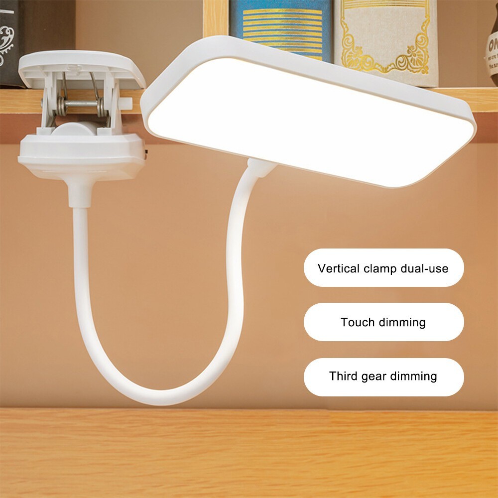 LED Desk Lamp Adjustable Neck Lamp with Clamp Eye-Caring Reading Desk Light