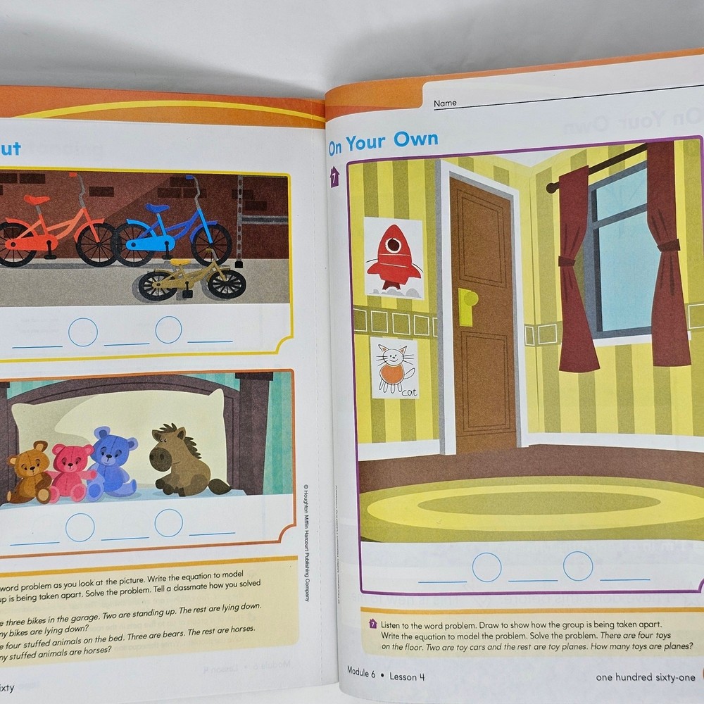 Kindergarten Student Workbooks HMH Into Math Modules 1-6 Homeschool Classroom
