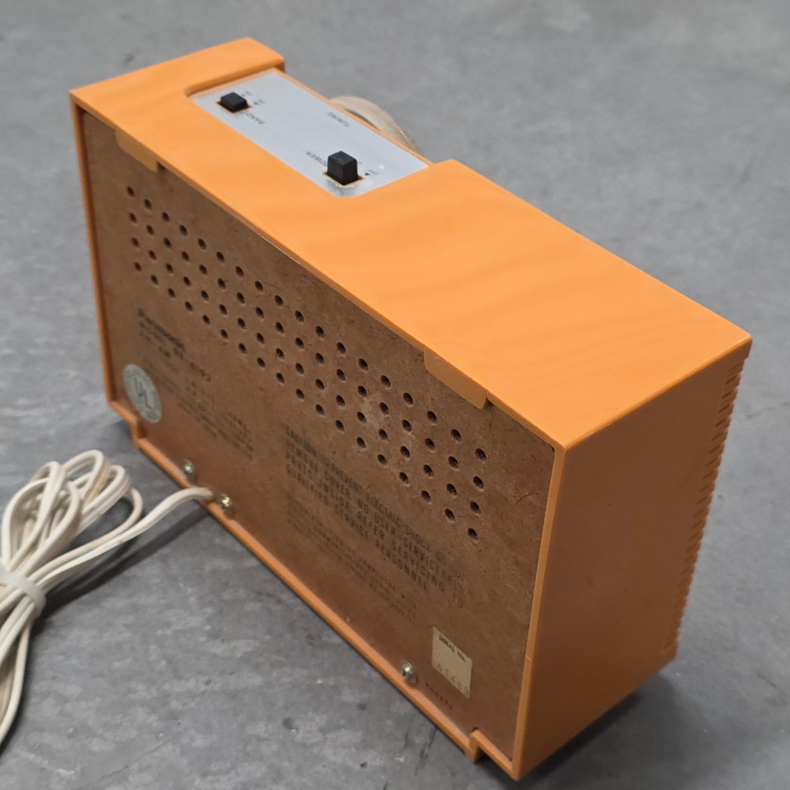 Vintage Bright Orange Panasonic RE-6192 AM/FM Tabletop Radio - Tested - Working