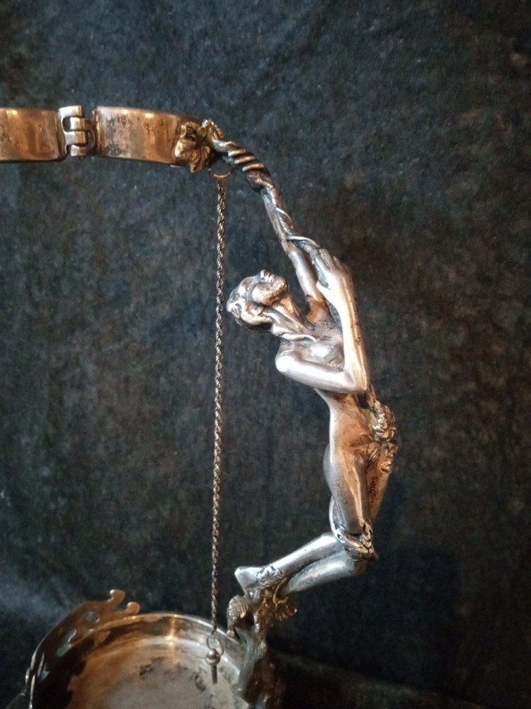 Stunning Solid Sterling Silver 925 Nymph Wine Bottle Holder 558g